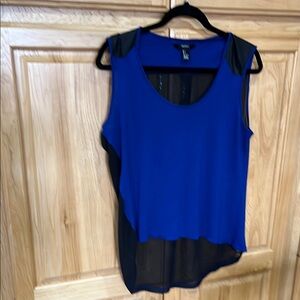 Forever 21 sleeveless navy/black top L